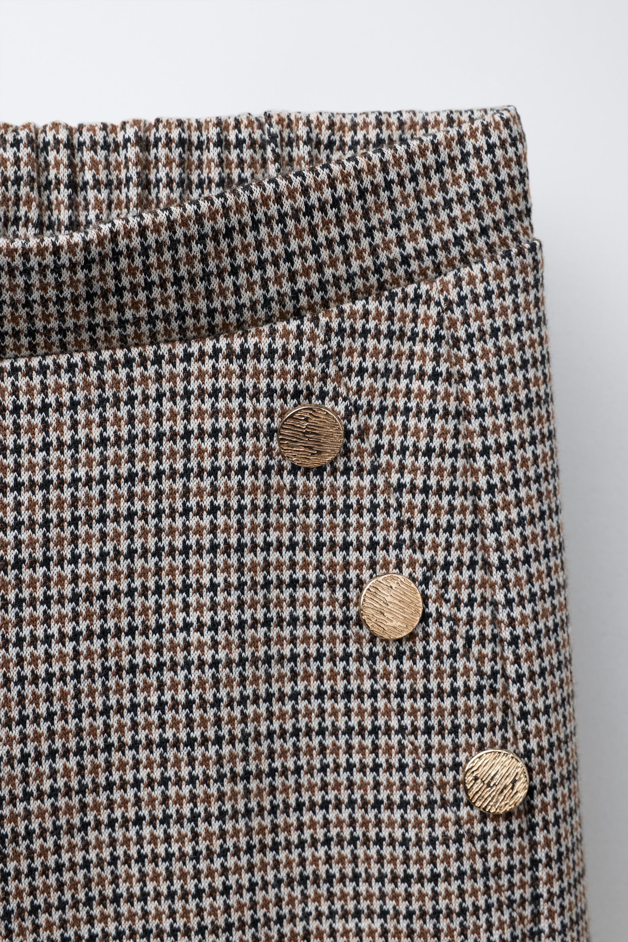 PANTALON WIDE LEG JACQUARD AVEC BOUTONS